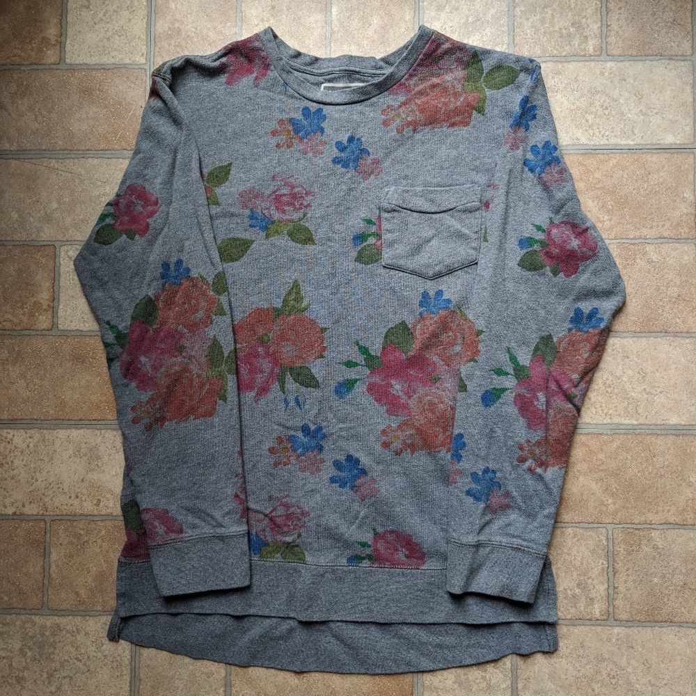 Mens floral print sweater